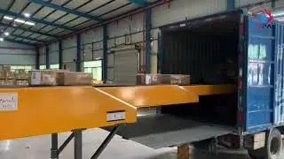 Loading and uploading goods by telescopic conveyor belt save time and cost