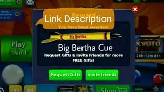 8Ball Pool Big Bertha Cue Reward Link Working 💯 Description