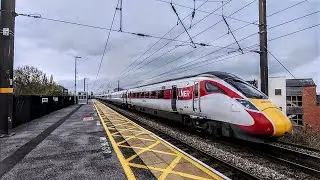 Azooooma! LNER's 9-car Azuma at 125 m/h! (200 km/h) Class 801 - Fly-by -