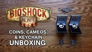 Bioshock Infinite Irrational Store Coins, Cameos, & Keychain Unboxing - HD 1080p