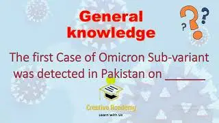 The first Case of Omicron Sub variant was detected in Pakistan on
