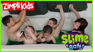 Zimpli Kids SLIME BAFF! || KIDS GET SLIMED!!! || 5 KIDS 1 TUB