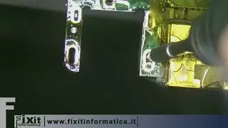 Asus K53S Sostituzione connettore di alimentazione saldatura sulla scheda madre.DC power replacement