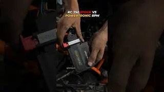 RC 390 STOCK VS POWERTRONIC #shorts #power #ktm #ktmrc390 #bike #shortsfeed #shortvideo