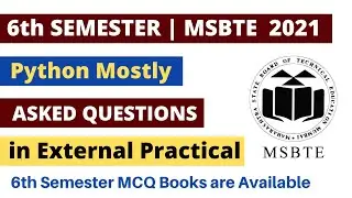 Mostly Asked Question of Python in Oral & Semester Exam | MCQ BOOKS ARE AVAILABLE | WhatsApp For MCQ