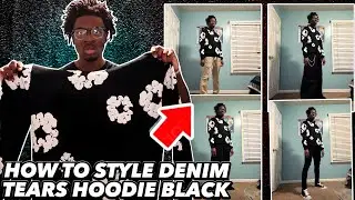 HOW TO STYLE THE DENIM TEARS COTTON WREATH SWEATSHIRT/HOODIE &ldquo;BLACK&rdquo;🤯💕🔥💪🏾