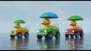 Wheels in the Rain Go Splash & Quack! ☔🚌 | Farmyard Fun Song