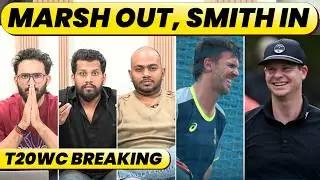 STEVE SMITH TO JOIN AUSTRALIA T20WC SQUAD, MITCHELL MARSH INJURED. AUS WITH 12 FIT PLAYERS