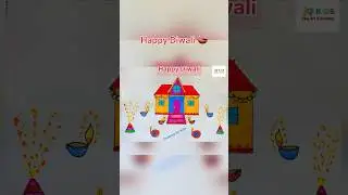 Diwali House Drawing ||#shorts #house #trendingshorts