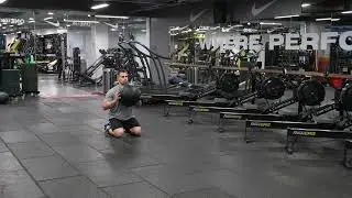 Medicine Ball Kneeling Power Chest Throw 