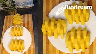 ASMR Pineapple Cutting and Bowl Fruit Prep | Satisfying Sounds & Juicy Delights