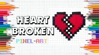 Pixel Art Tutorial: CORAZON ROTO 💔 #pixelart #drawingtutorial #tutorial #corazon #heartbroken
