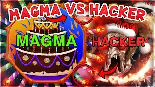AGMA.IO 1v1 MAGMA VS HACKER?! REVENGE *150 RECOMBINES & 100XXL BOTS?!*