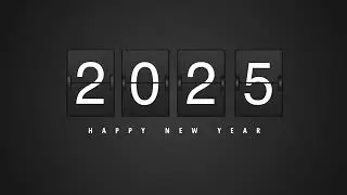 Motion Graphic of Minimalist New Year 2025 Animation Background | 4K | FREE TO USE