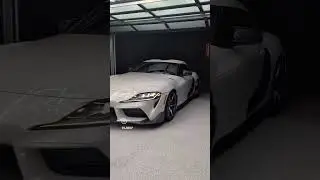 Toyota Supra Wrapped in Cheetah Wrap Gloss Nardo Grey #vinylwrap #glossnardogrey #cheetahwrap