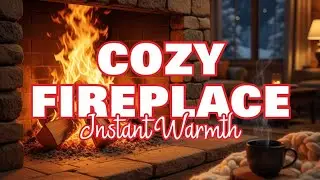 Cozy Cabin Fireplace Sounds with Crackling Log - Warm Ambience for Sleep, Study & Relaxation