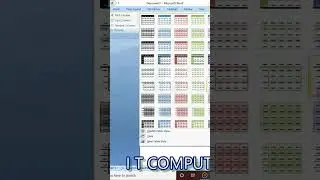 Ms Word Insert Table Complete Tutorial
