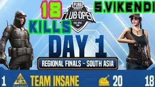 [Hindi] PMCO India Regional Finals Day 1 | Fall Split | PUBG MOBILE CLUB OPEN 2020
