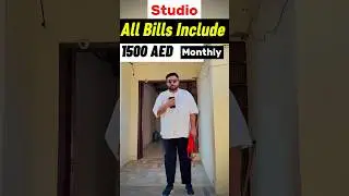 All Bills Include Studio For Rent in Sharjah ~ 1500 AED Monthly | Sewa Bills Include