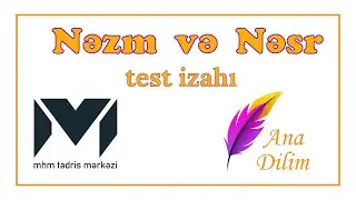 Nəzm və Nəsr. Ədəbiyyat Test İzahı. Ədəbiyyat Test Toplusu MHM