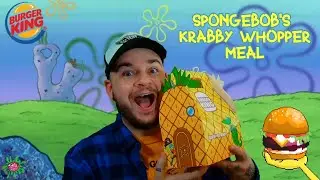 Let's Try Burger King's Spongebob Krabby Whopper Meal!!!