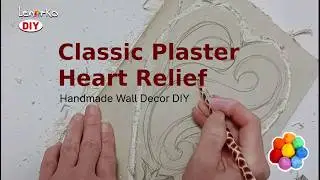 🤍 Classic Plaster Heart Relief | Handmade Wall Decor DIY