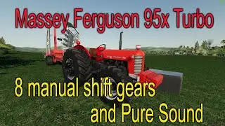 FS 19 Brasil Sul #09 Massey Ferguson 95x Turbo 8 manual shift gears and Pure Sound