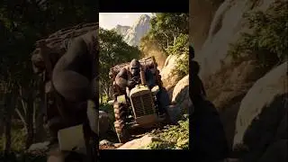 &ldquo;Hardworking Gorilla Dad: From Heavy Logs to Feeding His Kids &ndash; Heart-Touching Story!&rdquo;#gorilla#viral