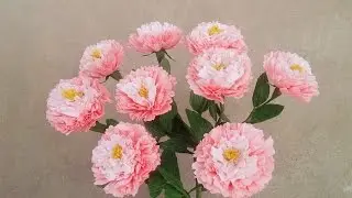 Как сделать легкие бумажные цветы из гофрированной бумаги - Craft Урок 2