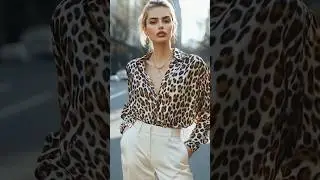 Chic Leopard Print Blouse Showcase #fashion #elegance #leopardprint