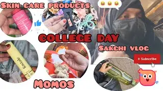 College day ||| 1300 ka phatka lg gaya 😢 ||| skincare products #vlog #trending #jharkhand 
