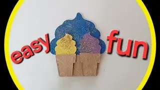 Diy simple ice-cream cones craft