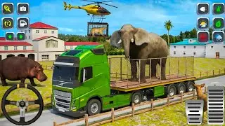 US Animal Uunloading Cargo Truck Driving 3D - Animal Transport Cargo Truck 2025 -Andriod Gameplay