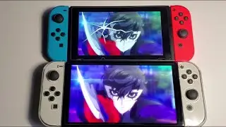 PERSONA 5 STRIKERS SWITCH OLED VS SWITCH V2 GAME FOOTAGE