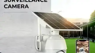 Solar and Battery Powered Security Surveillance Camera &ndash; PTZ 4G or WiFi camera with 8W solar panel