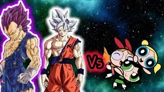 Goku and Vegeta vs The powerpuffgirls (mugen ai fight)