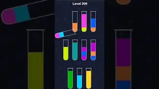 Water Sport Puzzle Game Hacks! WaterSort Level 209 Solution 2023 #RKGames #subscribe #shorts #funny