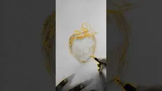 How to draw an Apple 🍎 #art #charcoal #shorts #tutorial