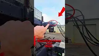 How to unload a container off a Landoll 343 container trailer #trucking
