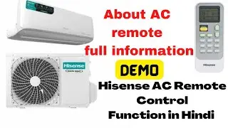 Hisense ac Remote Control guide in Hindi //Hisense ac Remote Demo // How to use ac remote