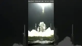 Старт ракеты Falcon 9 - Starlink 6-88 - SLC-40 - мыс Канаверал, эскадрилья космических полетов - ...