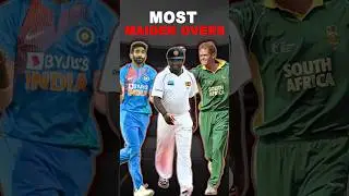 Most Maiden Overs In International Cricket🤔 #shorts #cricketshorts #maidenover #jaspritbumrah #viral