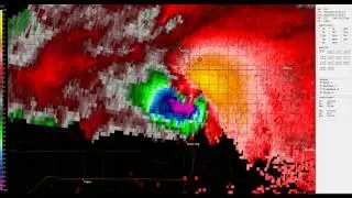 Radar Velocity Animation of May 31, 2013 El Reno, OK Tornadic Supercell