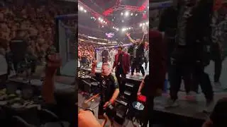 Justin Gaethje celebrates victory and interim UFC belt