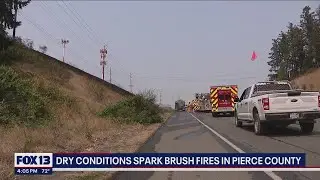 Firefighters in Graham get help from area agencies putting out brush fires | FOX 13 Seattle