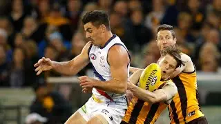James Frawley Destroys Taylor Walker in a knockout Final Adelaide VS Hawthorn