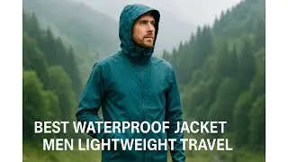 🧥 Лучшая водонепроницаемая куртка для мужчин, лёгкая для путешествий | Мужская куртка-дождевик Co...