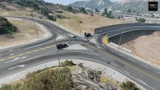 ALL AT ONCE |4 Cars, One Intersection, Total Destruction|BeamNG Drive