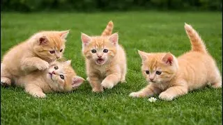 💕🐾 Sweet Little Kittens Playing Outdoors | Beautiful Cat Sounds | Adorable Cat Video