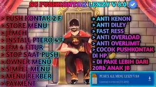 SC PUSH KONTAK GRATIS ANTI KENON TERBARU SUPP  ALL WHATSAAP ANTI DILEY X ALL MENU X STORE OTOMATIS